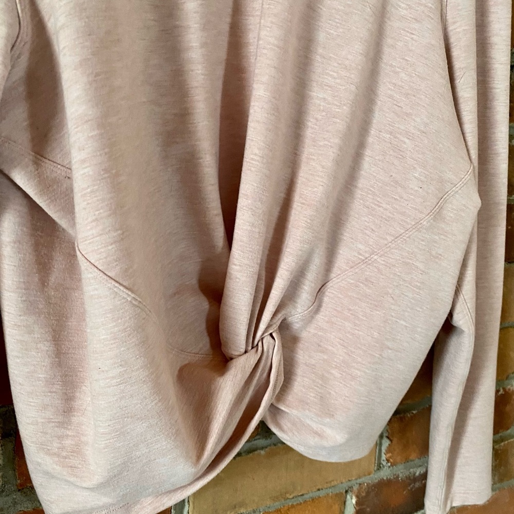 LULULEMON tuck&gather pullover heathered mod faint coral (light pink) size 10 - Picture 9 of 10